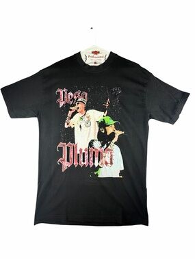 Peso Pluma Men’s Small Vintage 90’s Style Artwork T-Shirt Black Mulicolor S